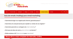 Desktop Screenshot of listaemailparamaladireta.com.br